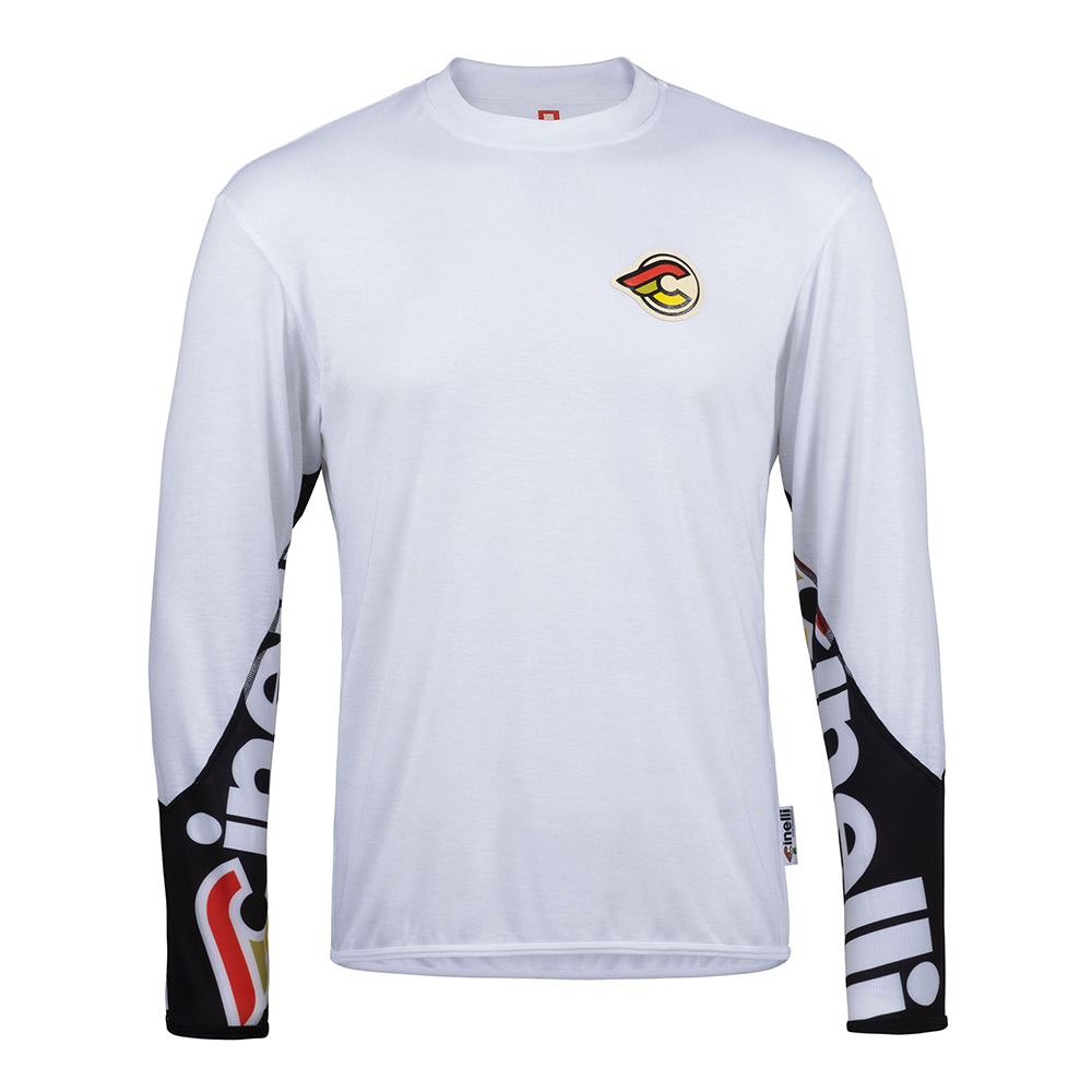 TECH TEE LONGSLEEVE MEGA LOGO WHITE – Cinelli Official Americas