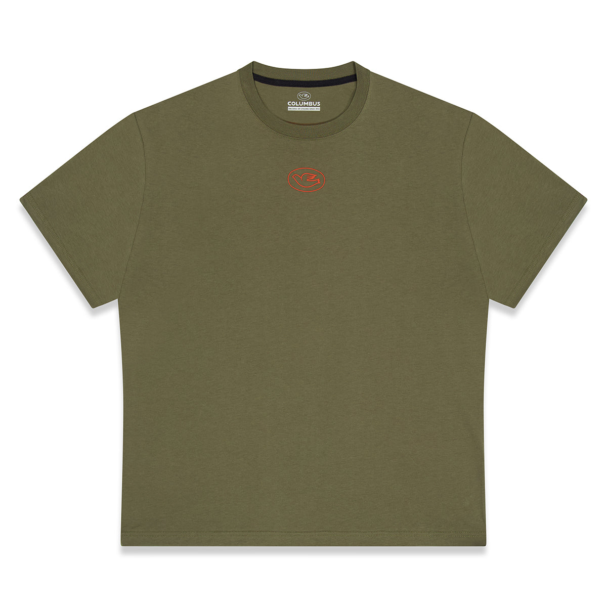 T-SHIRT COLUMBUS FORK STICKER ARMY GREEN