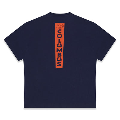 T-SHIRT COLUMBUS FORK STICKER BLUE