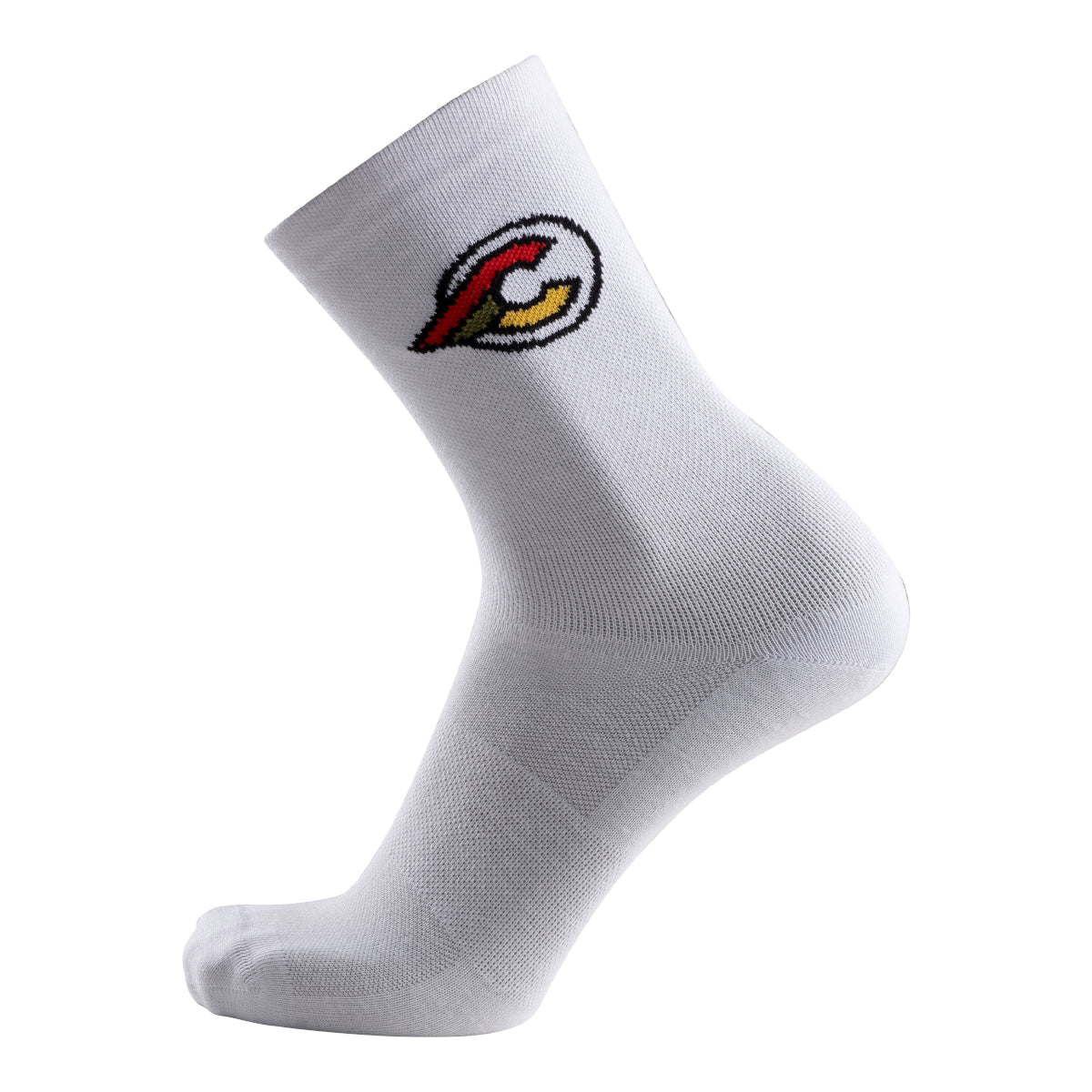 SOCKS TEMPO WINGED-C WHITE