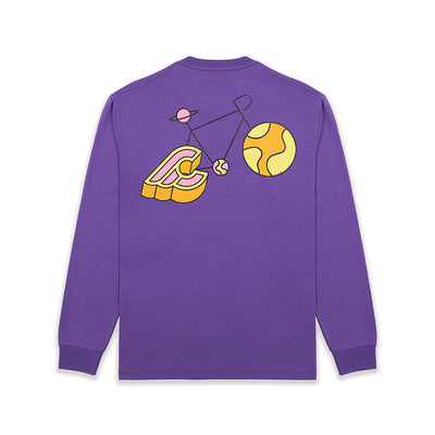 T-SHIRT LONGSLEEVE GABE ALCALA PLANETS PURPLE