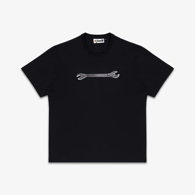 T-SHIRT WINGED WRENCH BLACK