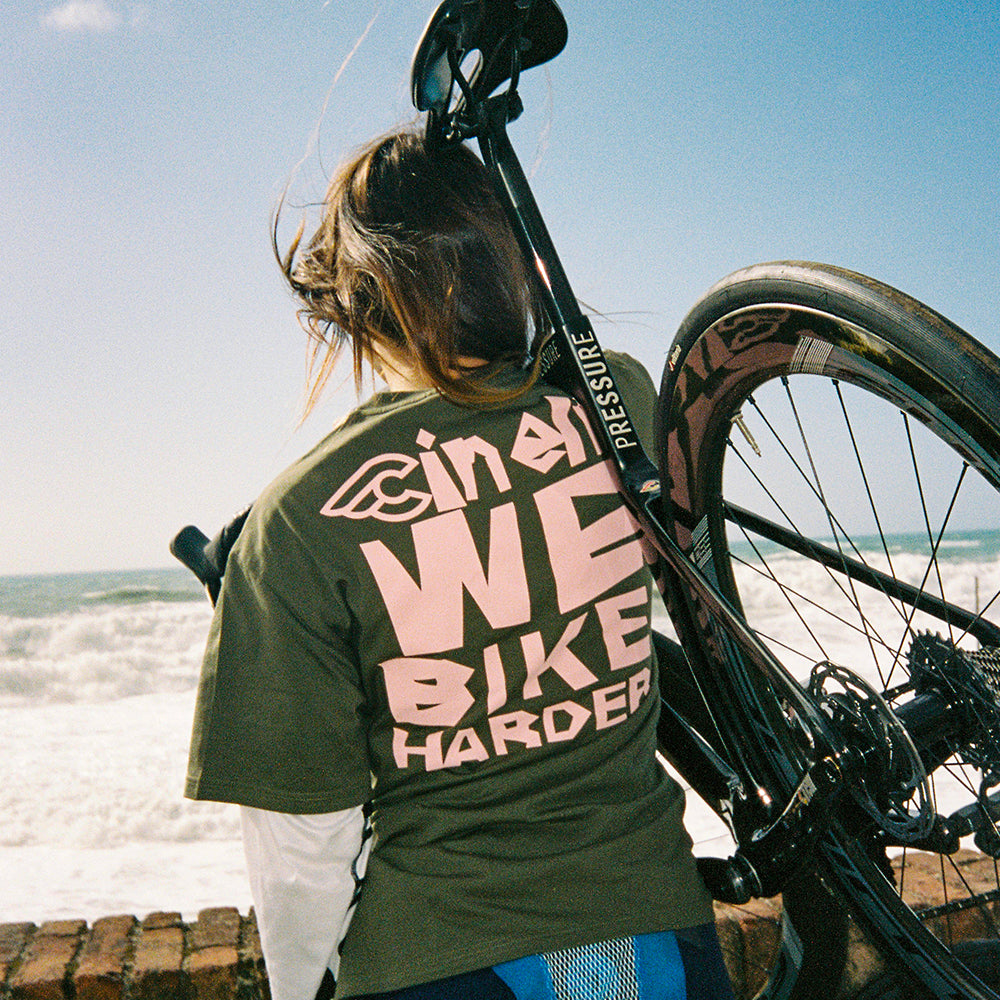 T-SHIRT WE BIKE HARDER ARMY – Cinelli Official Americas