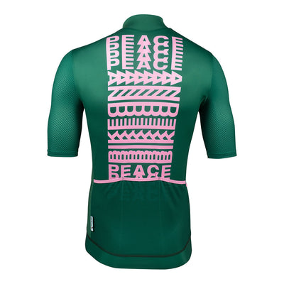 MESH JERSEY TEMPO PEACE AND BIKE GREEN