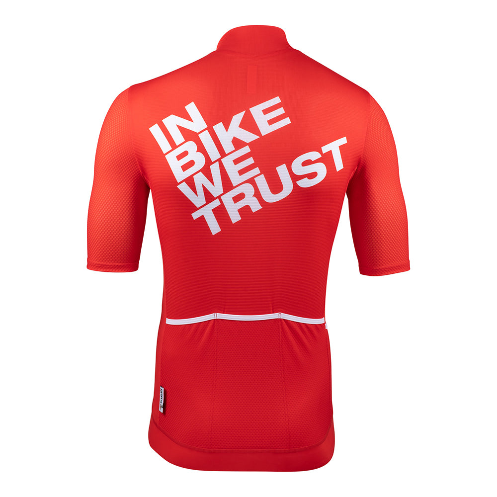MESH JERSEY TEMPO IN BIKE WE TRUST RED – Cinelli Official Americas