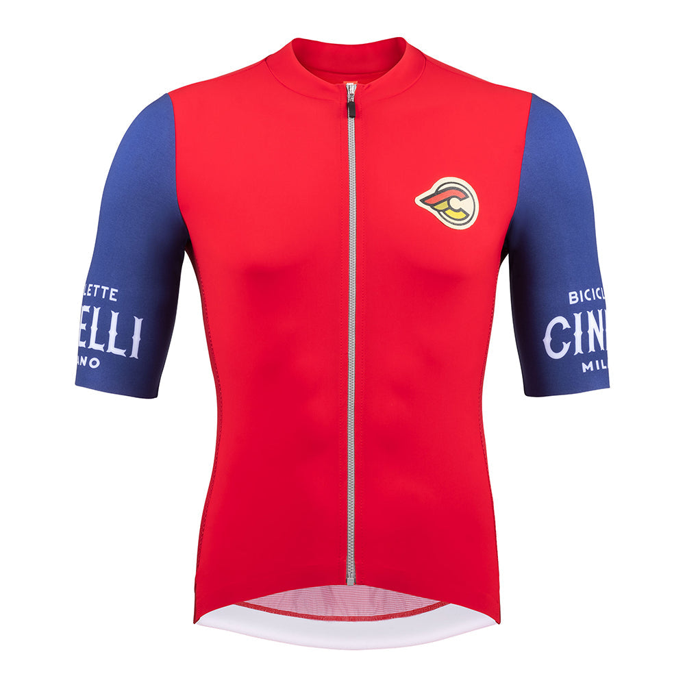 JERSEY SUPERCORSA TARGA RED AND BLUE – Cinelli Official Americas