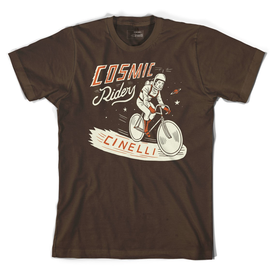 SERGIO MORA 'COSMIC RIDER' BROWN T-SHIRT, T-Shirt, IMG.1